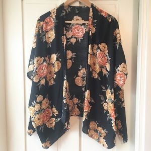 Lightweight floral cardigan